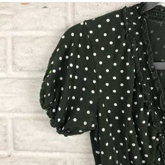 BCBGMAXAZRIA Top Polka Dot Elastic Empire Waist - Picture 5 of 9